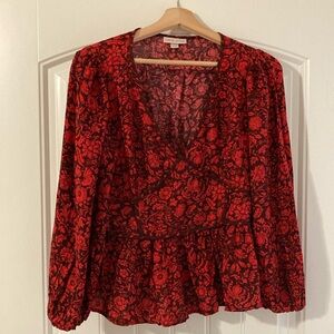 Knox rose red and maroon Blouse